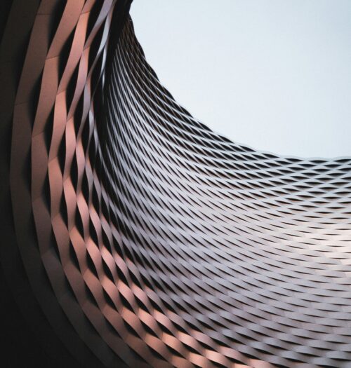 Curved building facade